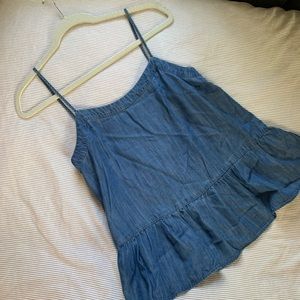 LOFT Chambray Top Size S